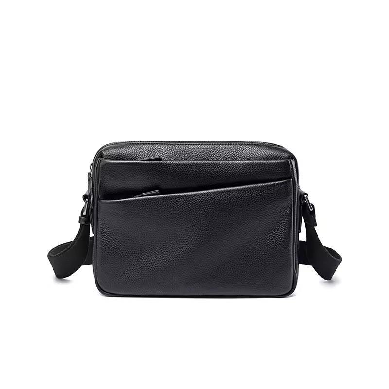 Leather Men s Crossbody Bag Casual Commuting Shoulder New Fashionable Top Layer 27x8x21