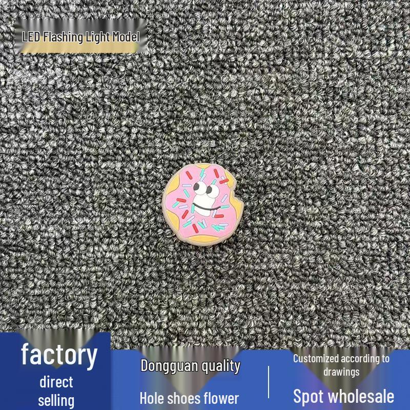 LED Dessert Style Flower Charms for Crocs - Flashing Shoe Decorations