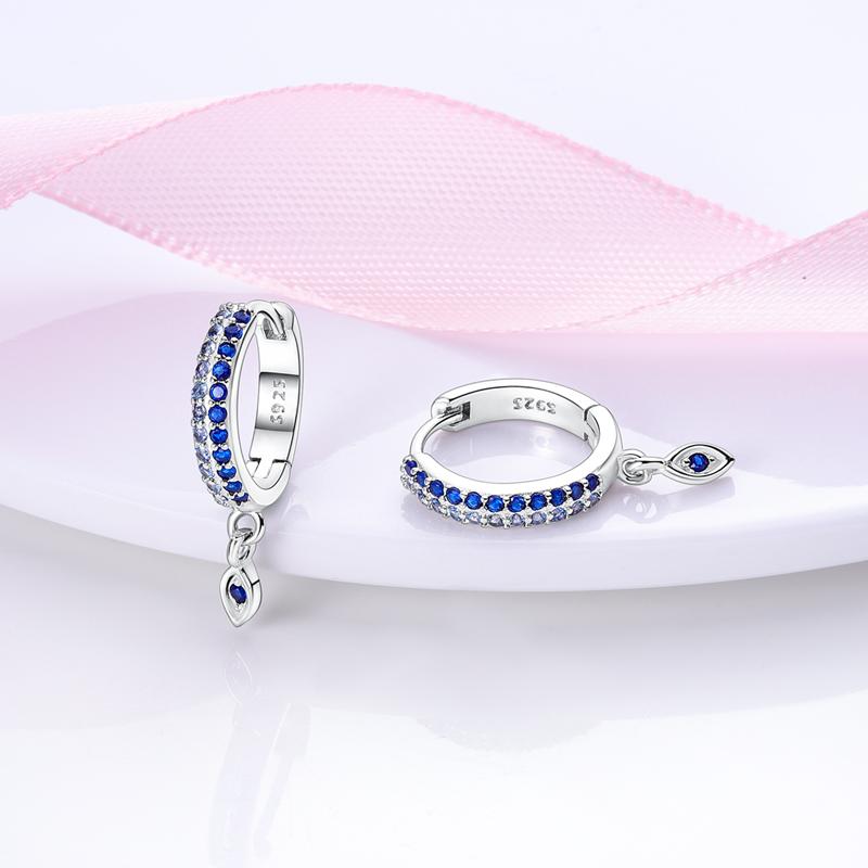 Cross Blessing Prayerful Wish-themed Blue Earrings for Women Girls Trendy Fashion Jewelry High Quality Dainty Elegant Gift