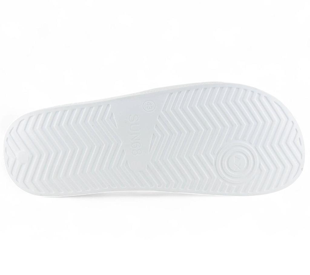 Sun68 Tøfler LOGO - Herre Sandaler Tøfler Slides Badesandaler Hvit X35102-01 ORIGINAL