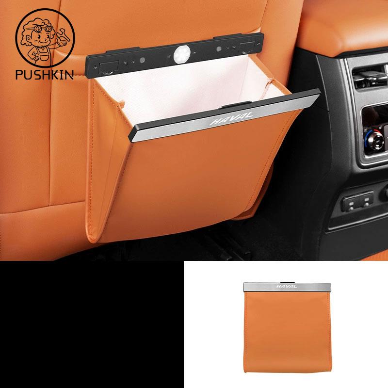 For HAVAL H9 2024 2025 2026 Car Rear Garbage Bag Interior Car Seat Back Hanging Chair Back Storage Bag Accessories