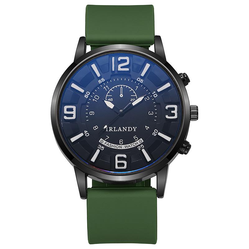 Fashion Arabic Dial Men Quartz Watch Casual Silicone Strap Sports Watches For Man Clock Best Gifts Clock for Husband,Family,Friend