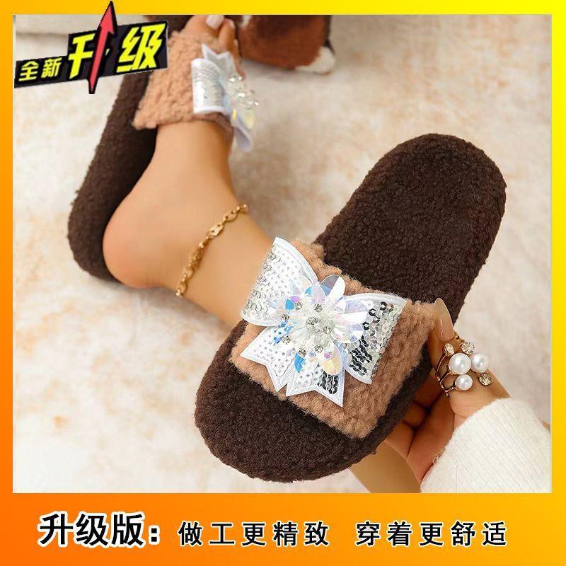 

Non-slip high-value one-word slippers autumn new versatile flat-bottomed soft-bottomed non-slip slippers 40-41