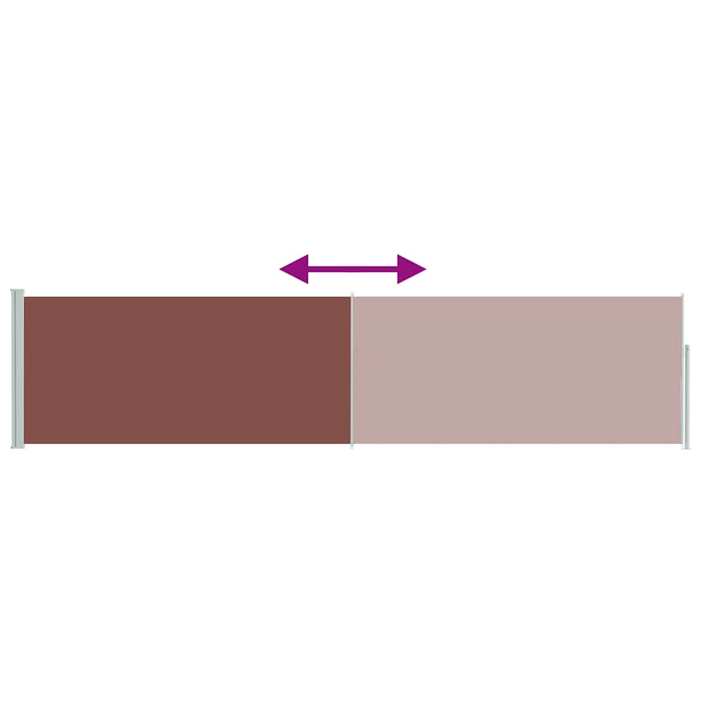 Retractable Side Awning 120*500 cm Brown