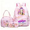 Kpop Witch Hunter Backpack Lunch Bag Pencil Case Set Student Animation Fashion School Bag Pencil Case Lunch Bag