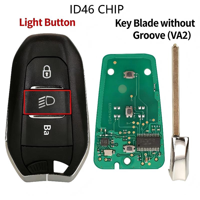 Smart Remote Car Key 433MHz ID46/4A For 208 308 508 3008 5008 DS3 DS4 DS5 C3 C4 C5 2010+ IM2A A01TAB