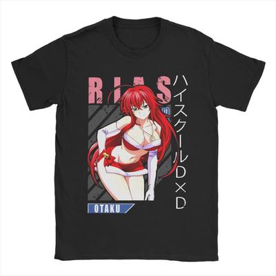 Rias Gremory  T-Shirts for Men Women High School DxD 100% Cotton Tee Shirt O Neck Short Sleeve T Shirt New Arrival Clothing