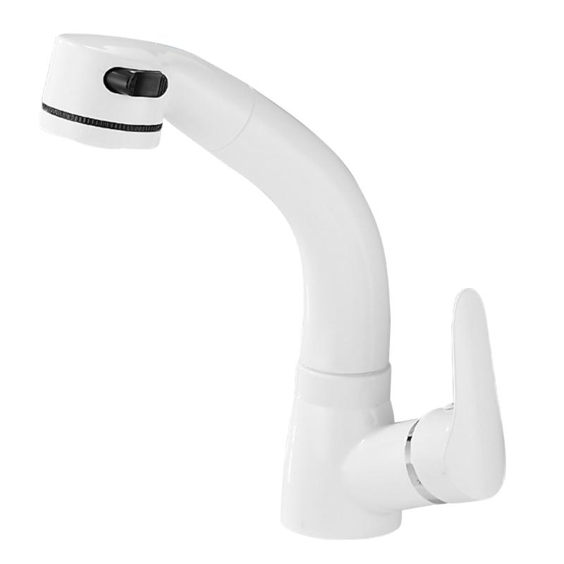 Bathroom Pull Out Faucet Lift Up And Down Basin Faucet Rotatable Mixer Tap Stretchable Lavatory Sink Mixer Faucet