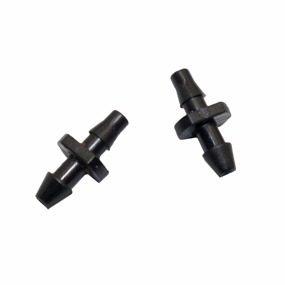 50 buc. conector ghimpat de 1/8" cu două căi Folosit pentru a îmbina țevile noastre de țeavă de apă de 3/5 mm împreună furtun de grădină de 3/5 mm