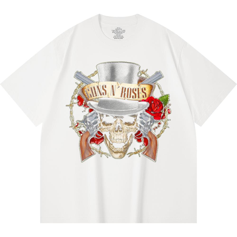 230 Gsm 100% Cotton Heavy Metal T-Shirt  Rock Band Popular Music Print Unisex Heavy Cotton T Shirt