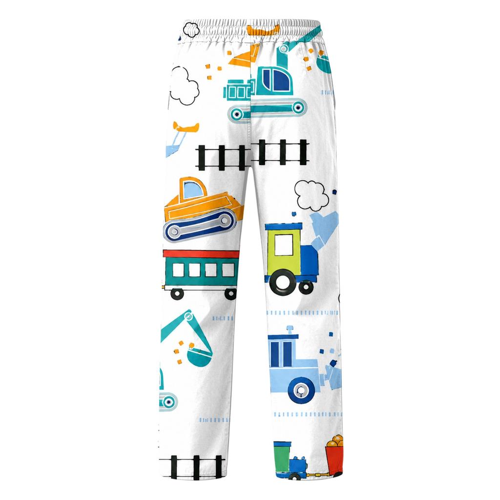 Boys' Fashion Print Cargo Pants with and Pockets for Casual Wear