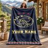 AFC Ajax Custom Name Flannel Blanket Personalized Soft Warm Plush Throw Blanket Customized Gift for Family Friends
