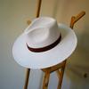 French Elegant Vintage White Woven Jazz Top Hat Women'S Summer Sunscreen Shade Vacation Panama Wide-Brimmed Straw Hat