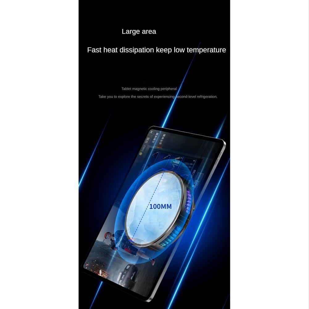X42 Tablet Radiator Tablet Cooler RGB Colorful Lighting 10cm Magnetic Semiconductor Cooler Cooling Fan for Tablet China Mainland