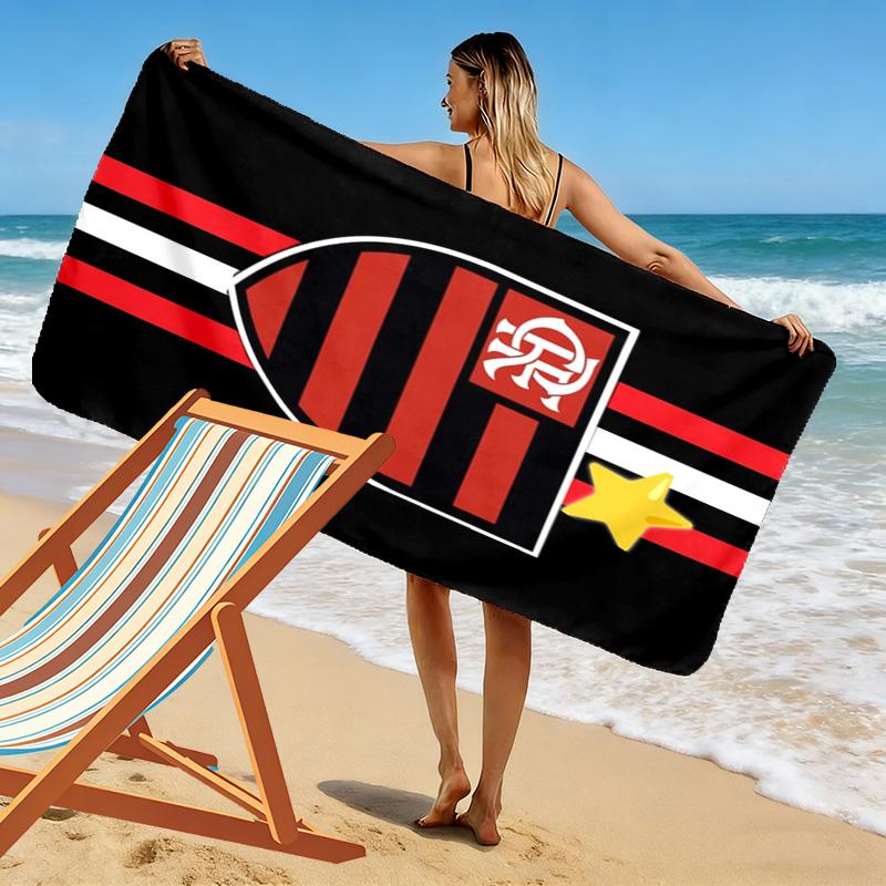 Flamengo Logo Print Beach Towel, Large Soft Quick Dry Towel for Beach Camping Swimming