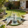 Solar Hanging Bird Bath Basin with Dual Water Flow Solar Fountain Space-Saving Outdoor Hanging Bird Waterer for Gardens Weather-Resistant Bird Bath