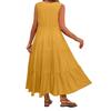 Women's Summer Casual Sleeveless Swing Sundress Boho Flowy Ruffle Tiered Maxi Dress