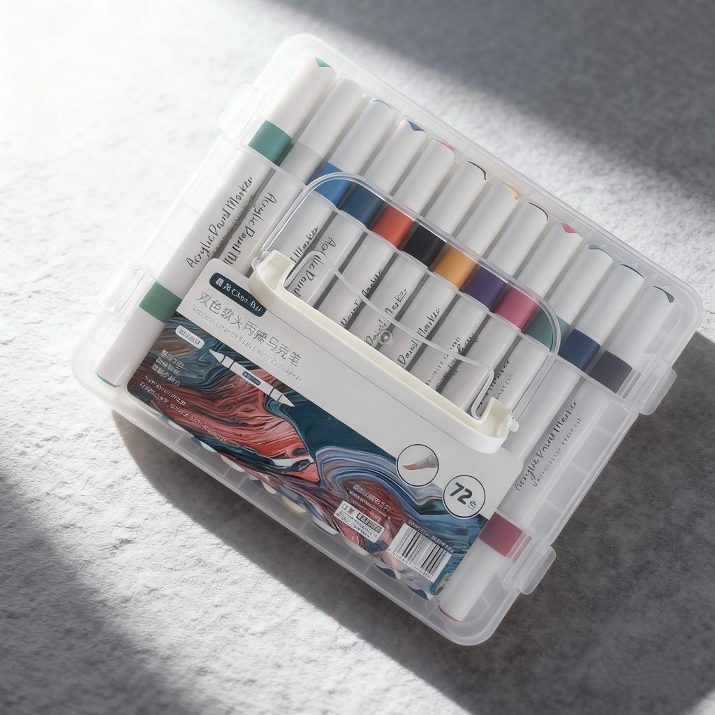Two Tone Acrylic Pigment Marker Pen, 36 Pens - Brush Tip, Water-based Ink, Marker Pen - Very Suitable for Calligraphy, Illustrat