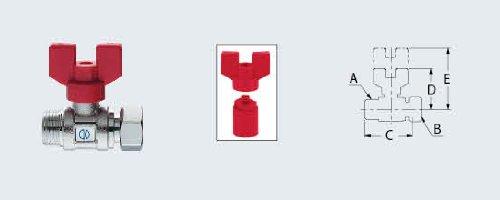 Tepelně odolný kulový ventil Kakudai s jednou maticí 650-630-13