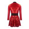 Multi-color Sequin Tassel Circus Ringmaster Skirt Cosplay Costume with Long Sleeves
