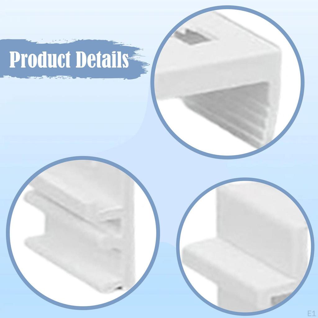 6x Clamp Brackets Attachment Portable Easy To Use Installation Clips Self Sticky for Study Room Home