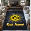 Tappeto in Velluto di Cristallo Stampato Borussia Dortmund Tappeto in Velluto di Cristallo Antiscivolo Per Divano Camera da Letto Decorazione Interna per la Casa