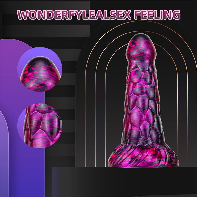 Feilong Mixed Color Liquid Silicone Big Penis Simulation Rear Court Anal Plug Dildo Adult Products