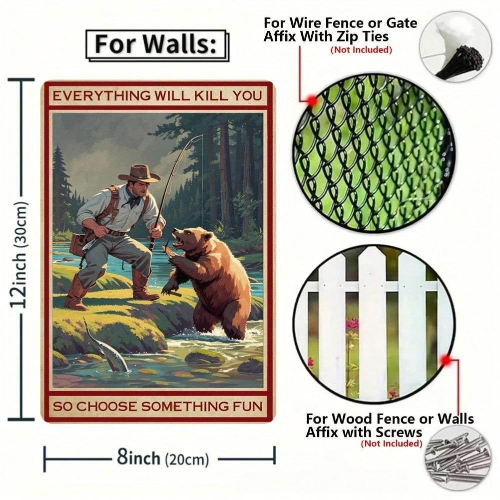 Funny Adventure Metal Tin Sign Vintage Outdoor Waterproof Poster Gift Home Bar Cafe Decor