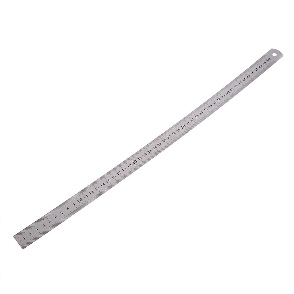 Stainless Steel Ruler with Inch & Metric Graduation Ultra Thin Straight Ruler 1 серебряный