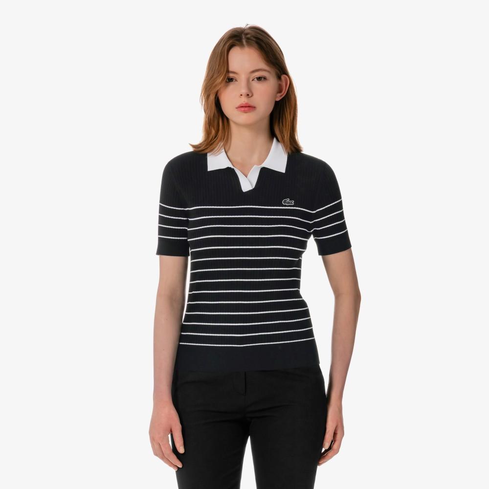 [lacoste] Женский фактурный поло-свитер в полоску AF230E-56G031 34