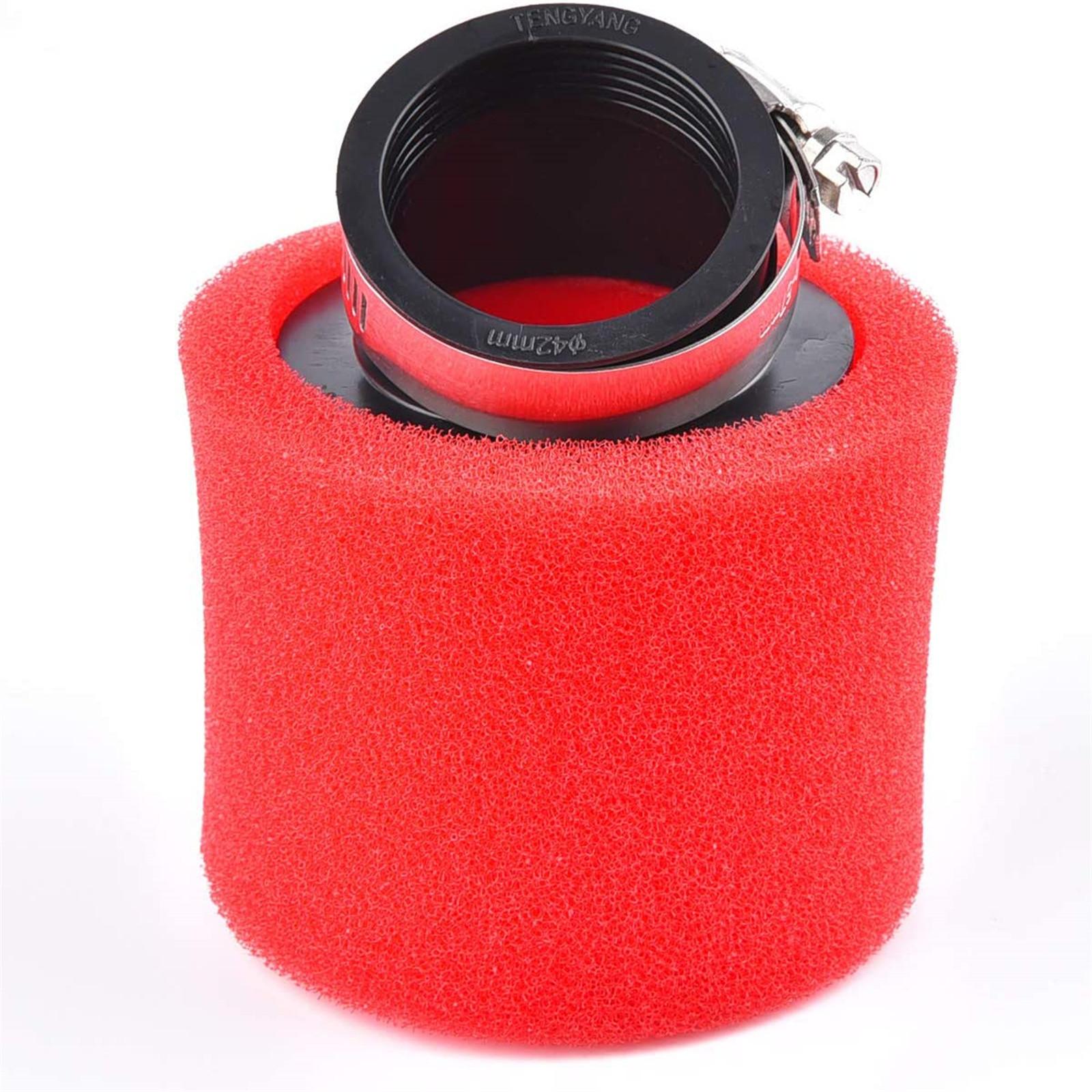 

42 мм фильтр изогнутая губка из пенопласта замена очистителя 125cc мопед 140cc 200cc CRF KLXDirt велосипед (1шт-красный) One Size красный