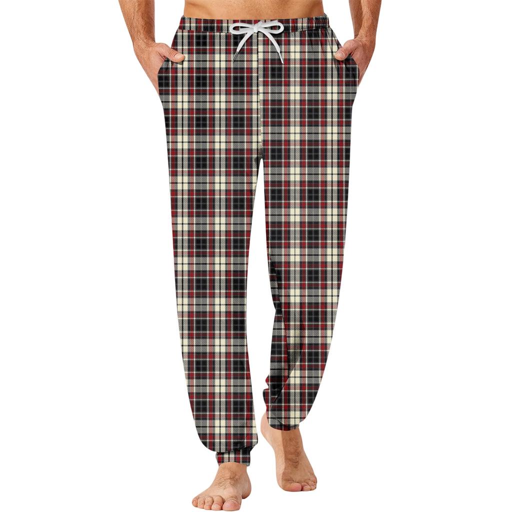 Men's Casual Sleep Pants with Pockets for Home Relaxation