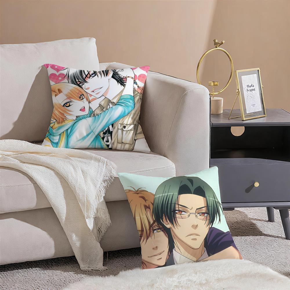 Sweet Yaoi Manga LLove Stage Cushion Cover Pillowcase Short Plush Invisible zipper Room Sofa Cushion Cover