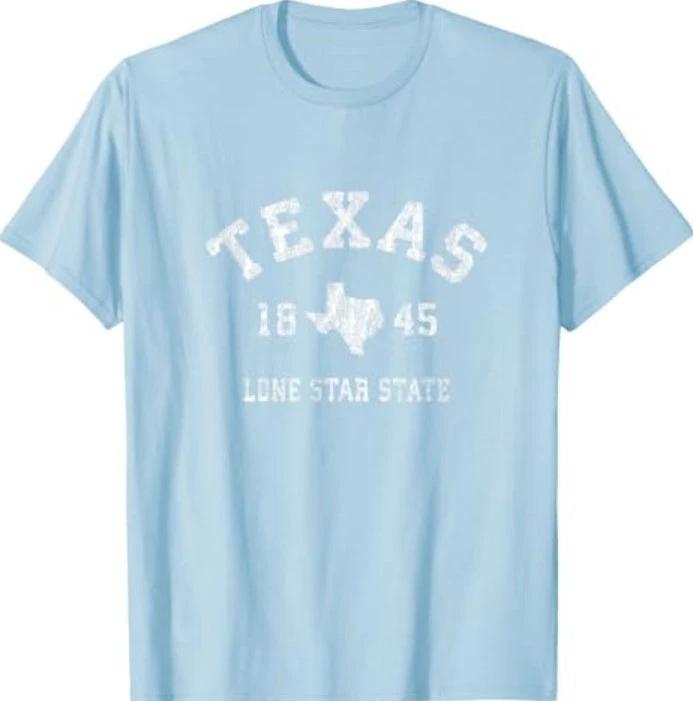 Texas TX T-Shirt Vintage Sports Design Texan Tee T-Shirt