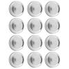 12Pcs Stainless Steel Split Type Glass Jar Lids Round Leakproof Sealing Covers Kitchen