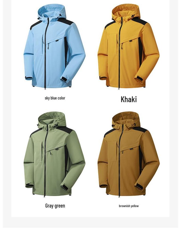 Unisex 3325 Waterproof Windproof Softshell Jacket – Breathable Outdoor Mountaineering Windbreaker for Men and Women