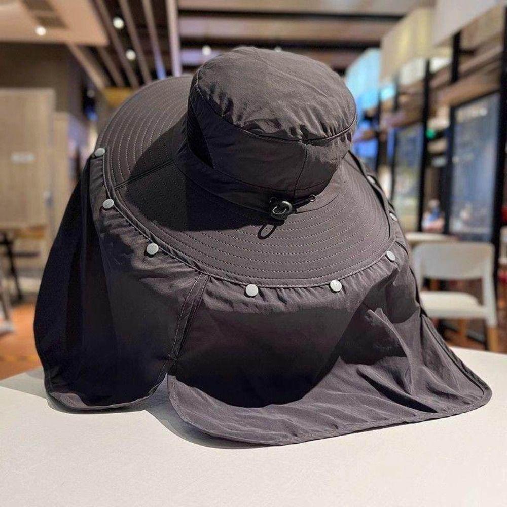 UV Protection Sun Protection Hat Breathable Face Covering Sunhat Casual Women Fisherman Hat  Summer