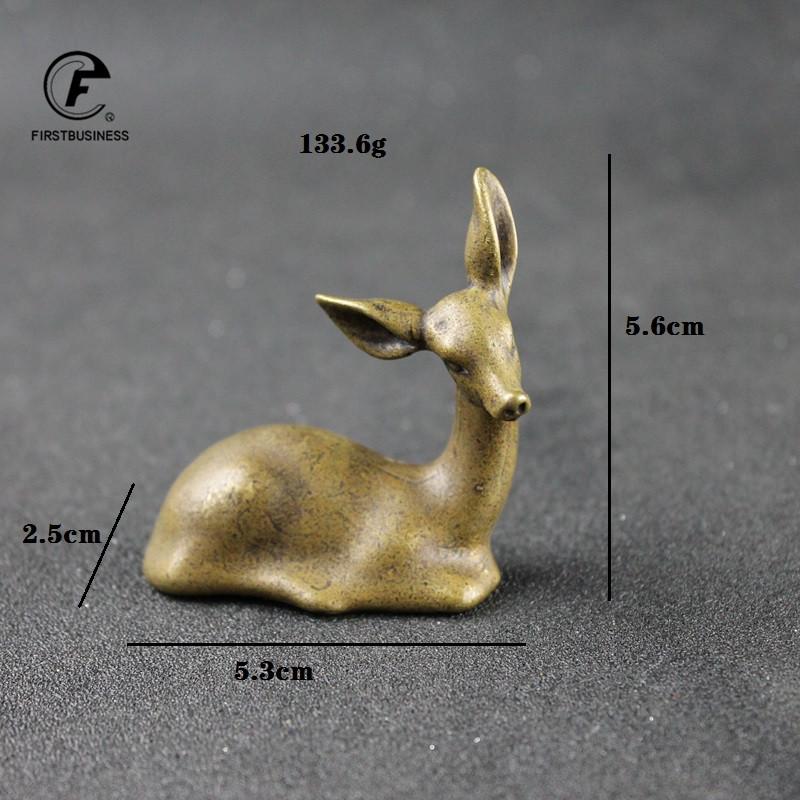 retro copper Christmas Deer Christmas Elk brass Reindeer Christmas Decoration home decoration accessories modern Miniature Props