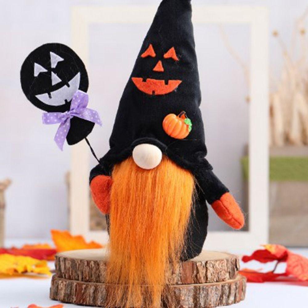 Cute Halloween Gnome Ornament Handmade Halloween Rudolph Doll  Thanksgiving Gift