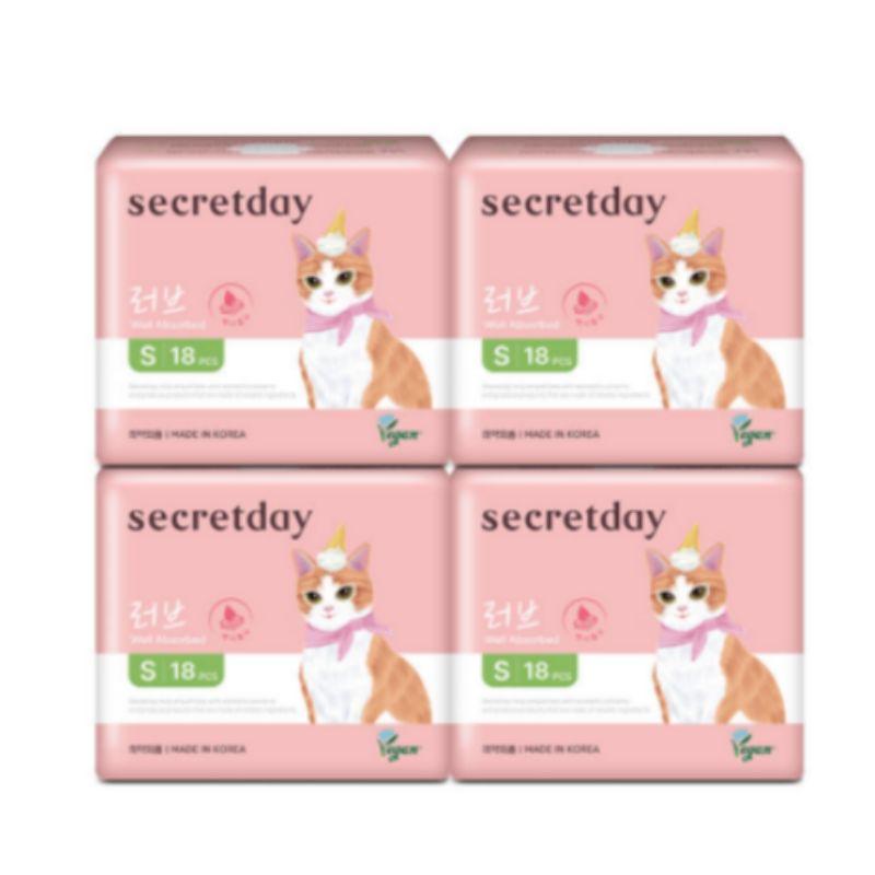 Secretday Love Wings Type Sanitary Paper Small (18P*4ea)