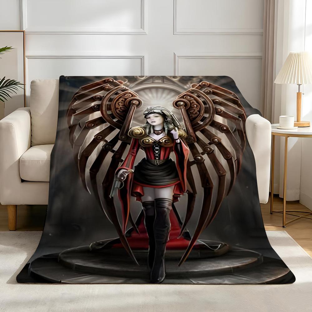 Artist A-Anne S-Stokes C-Collection Throw High-Density Short Plush Blanket Soft Skin-Friendly for Sofa Nap Room