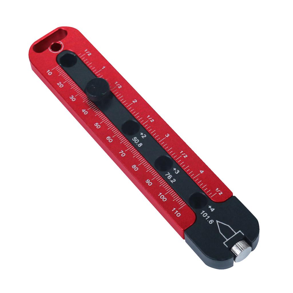 Woodworking Compass Dual Scale Aluminum Alloy Fixed Point Marking Gauge Scriber for Carpenter