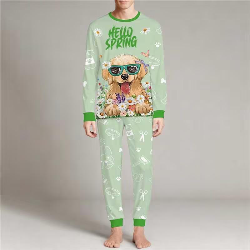 1116 Hot Sale New Christmas Loungewear Family Wear Parent-Child Pajama Printed Set on 1116