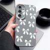Nárazuvzdorný měkký kryt na telefon s potiskem mašličky pro Samsung S25 S24 FE S23 Ultra S22 A36 A56 A55 A16 A26 A35 Textura kůže TPU Tenký matný nárazník