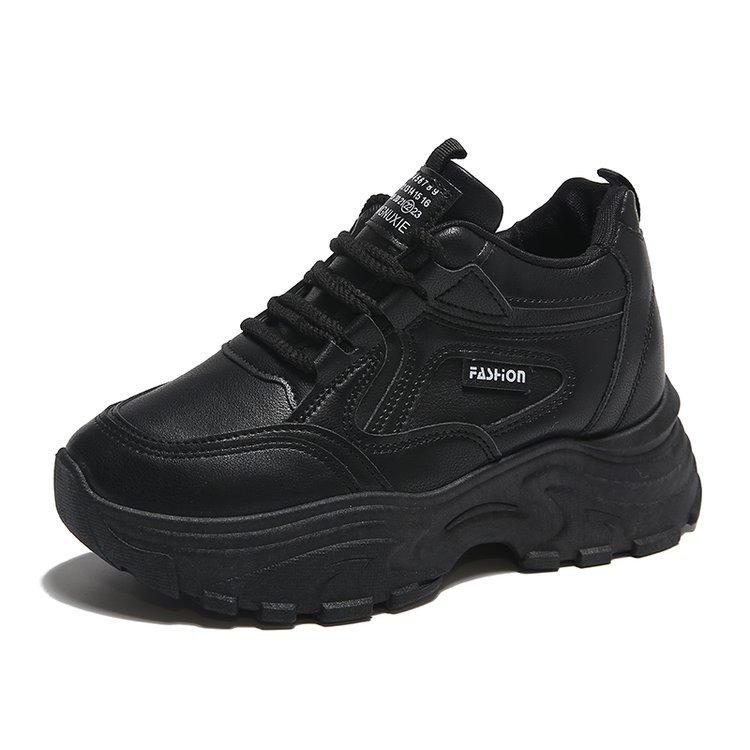 Fashion Comemore Inner Height Casual Women Sneakers Spring Autumn New Thick Bottom White Sports Daddy Shoes 7cm Chunky Heeled Tenis Shoe