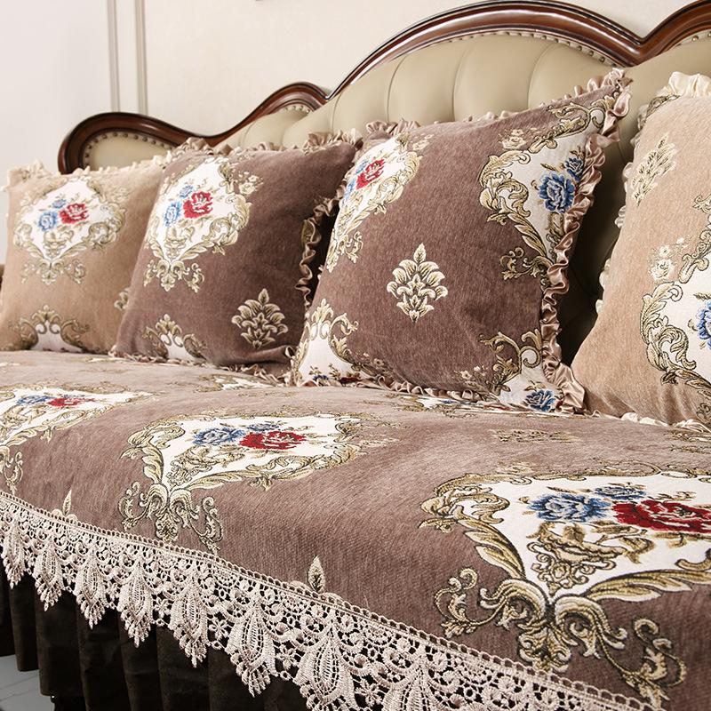 Nowa nowoczesna duża krawędź poduszka na sofę antypoślizgowa poduszka na sofę cztery pory roku ręcznik na kanapę poduszka na sofę