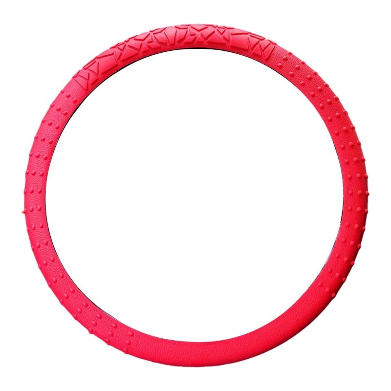 Car Steering Wheel Protector Covers 15inch Anti Slip Cover Elastic Geometric Pattern Cover Silicone Car Accessories