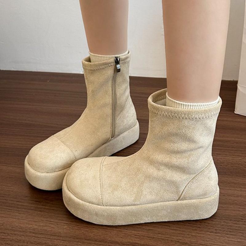 Fashion Flats Platform Women Ankle Boots Casual Sport Winter Shoes 2025 Elegant New Fashion Boots Brand Woman Sneakers Walking Botas