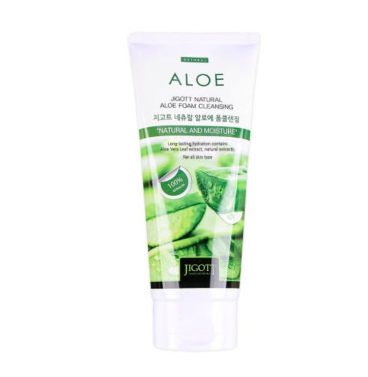 JIGOTT Natural Aloe Foam Cleansing 180ml | Gentle & Hydrating Cleanser
