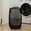 1pc Foldable Laundry Basket with Skeleton Design, Ventilated Dirty Clothes Hamper, Portable Storage Bin Large Capacity